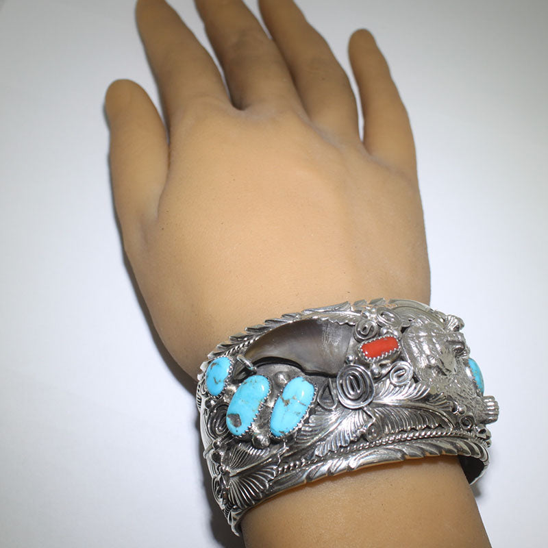 Silver bracelet by Navajo 6-1/2"