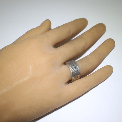 Silver ring by Arnold Goodluck size 8