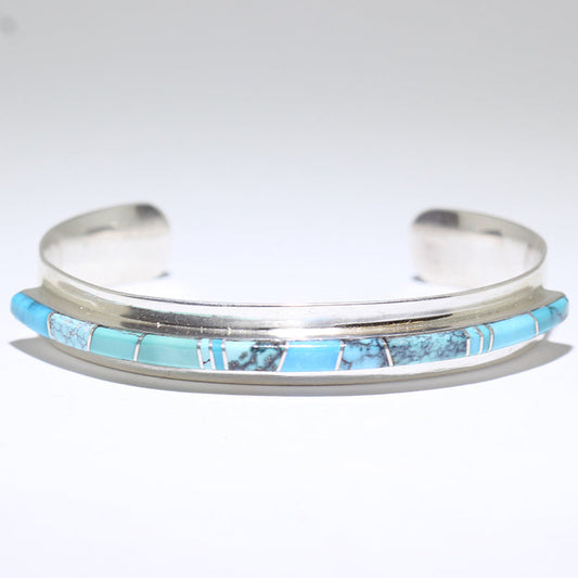 Inlay Bracelet by Navajo 5-1/4"