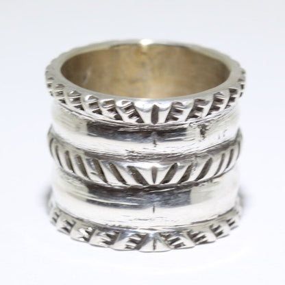 Bague en argent de monnaie par Ernie Lister - Taille 8.5