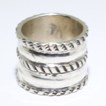 Zilveren Munt Ring door Ernie Lister- Maat 8.5