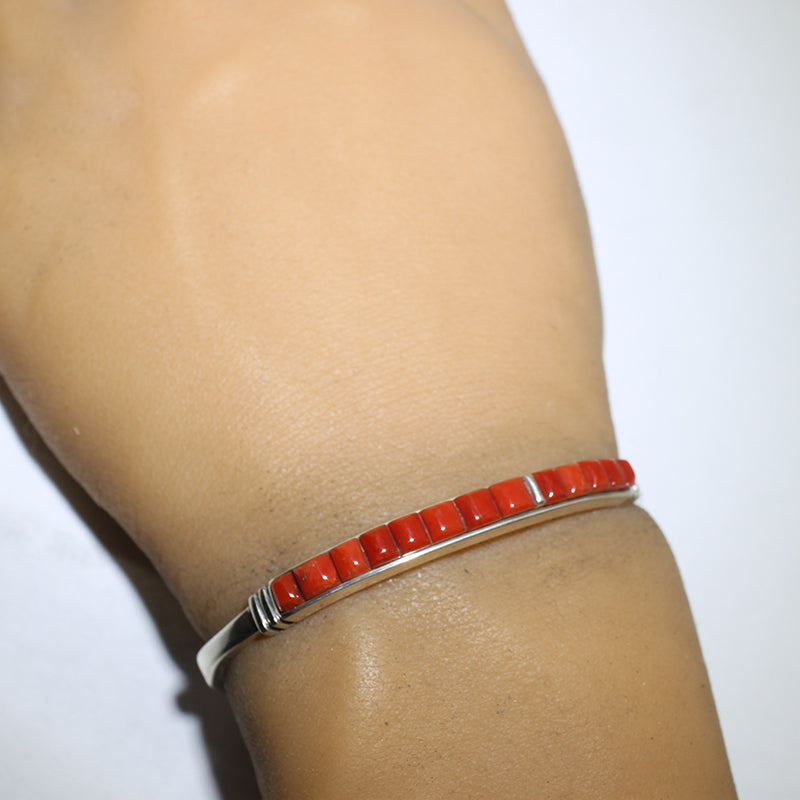 Bracelet en corail par Navajo 5"