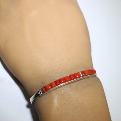 Pulsera de coral por Navajo 5"