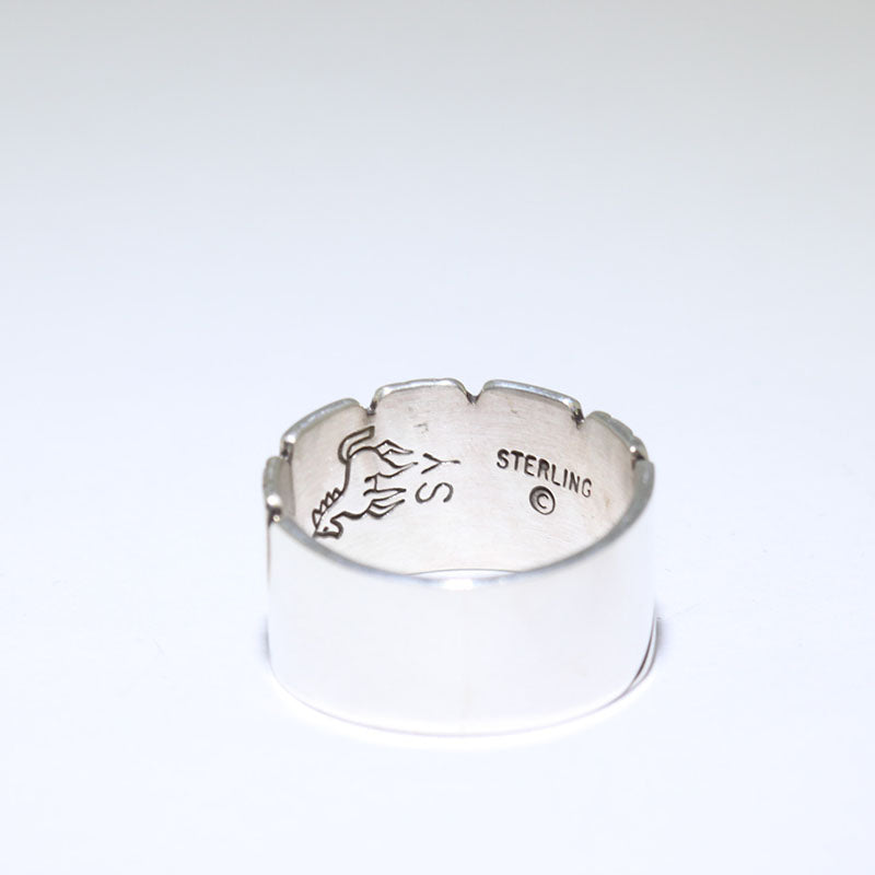 Anillo de plata de Steve Yellowhorse talla 11