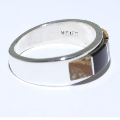 Cincin Inlay oleh Wayne Muskett ukuran 10