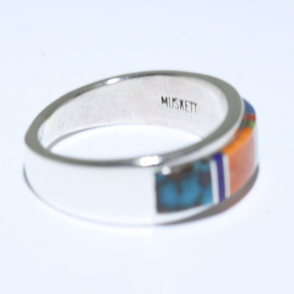 Cincin Inlay oleh Wayne Muskett ukuran 10