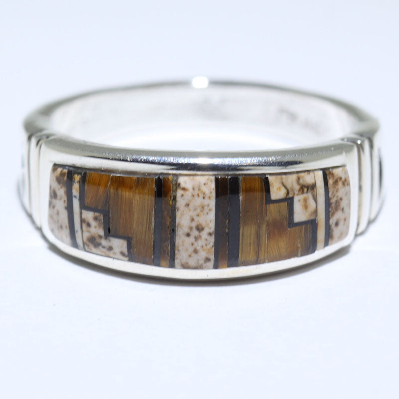 Bague incrustée par Navajo taille 13.5