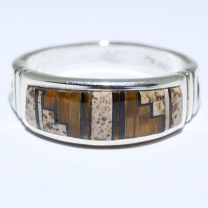 Inlay Ring by Navajo size 13.5