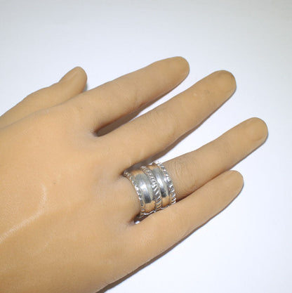 Coin Silver Ring by Ernie Lister- 8.5