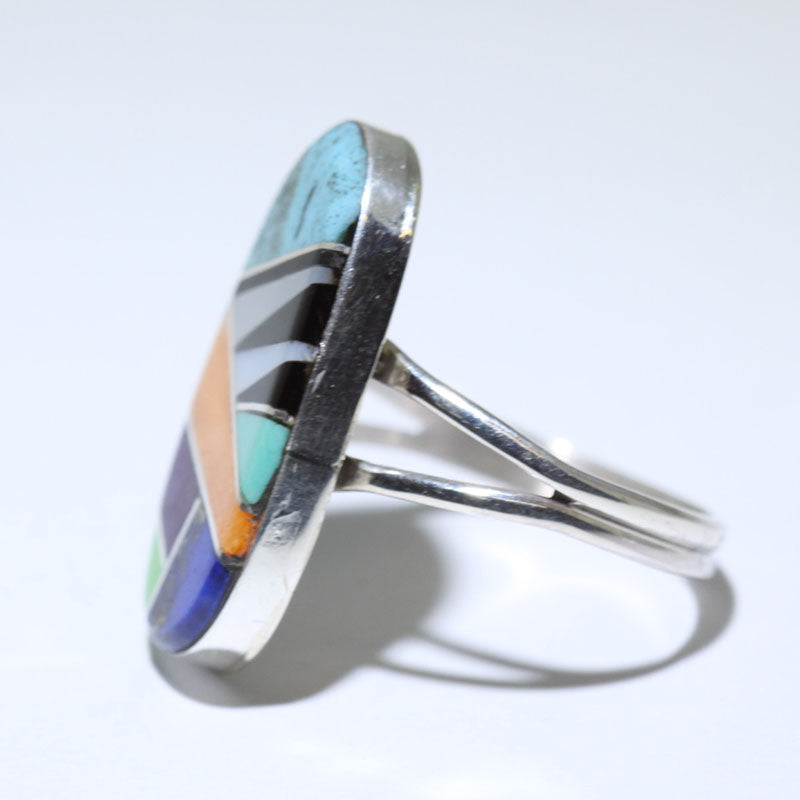 Inlay Ring by Navajo size 8.5