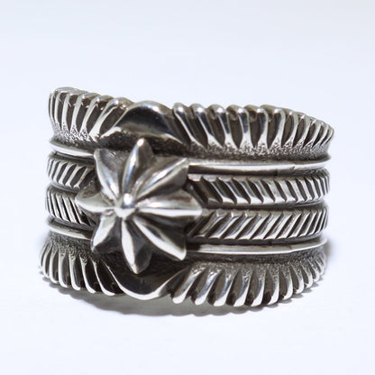 Silver Ring by Ron Bedonie- 7