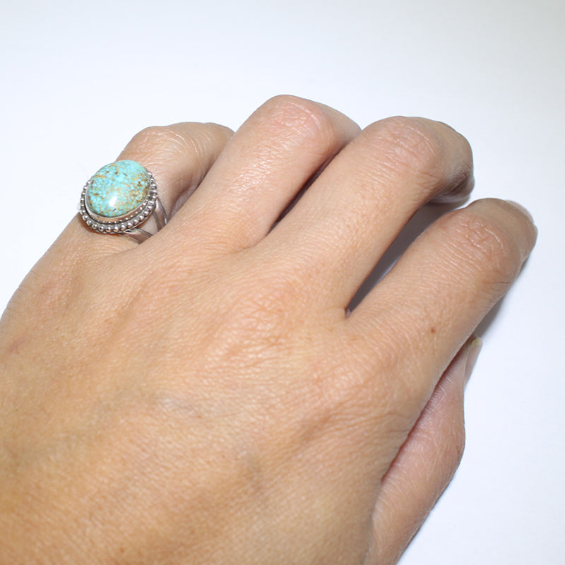 Turq Mtn Ring by Robin Tsosie- 4.5