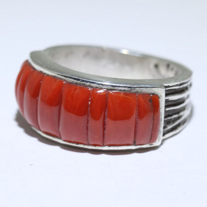 Bague incrustée par Philander Begay taille 10,5