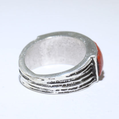 Cincin Inlay oleh Philander Begay ukuran 10.5