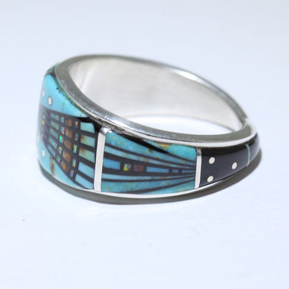 Bague Micro Incrustation par Erwin Tsosie taille 12.5