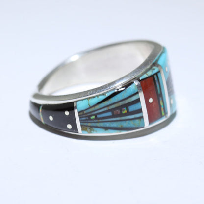 Bague Micro Incrustation par Erwin Tsosie taille 12.5