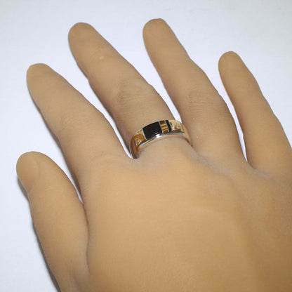 Cincin Inlay oleh Wayne Muskett ukuran 10