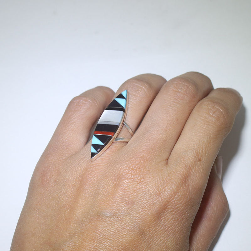 Inlay-Ring von Zuni Größe 6
