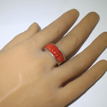 Cincin Inlay oleh Philander Begay saiz 10.5