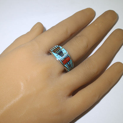 Cincin Micro Inlay oleh Erwin Tsosie ukuran 12.5