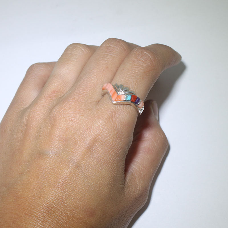 Cincin Inlay oleh Wilbert Manning ukuran 8