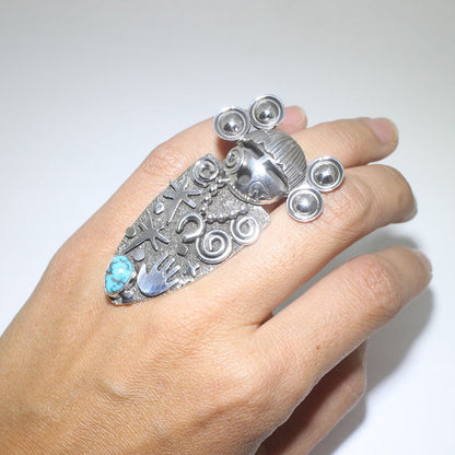 亞歷克斯·桑切斯設計的莫倫西少女戒指，尺寸5.5