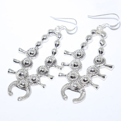 Boucles d'oreilles en argent par les Navajos