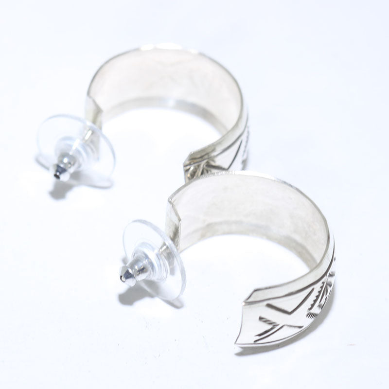 Silver Hoop Earrings by Navajo