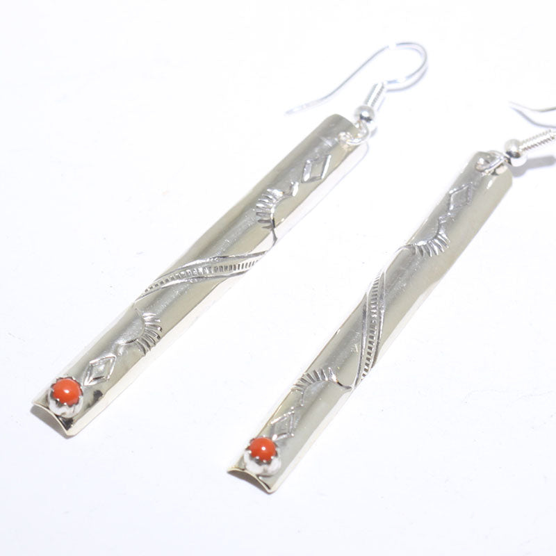 Boucles d'oreilles en argent par Navajo