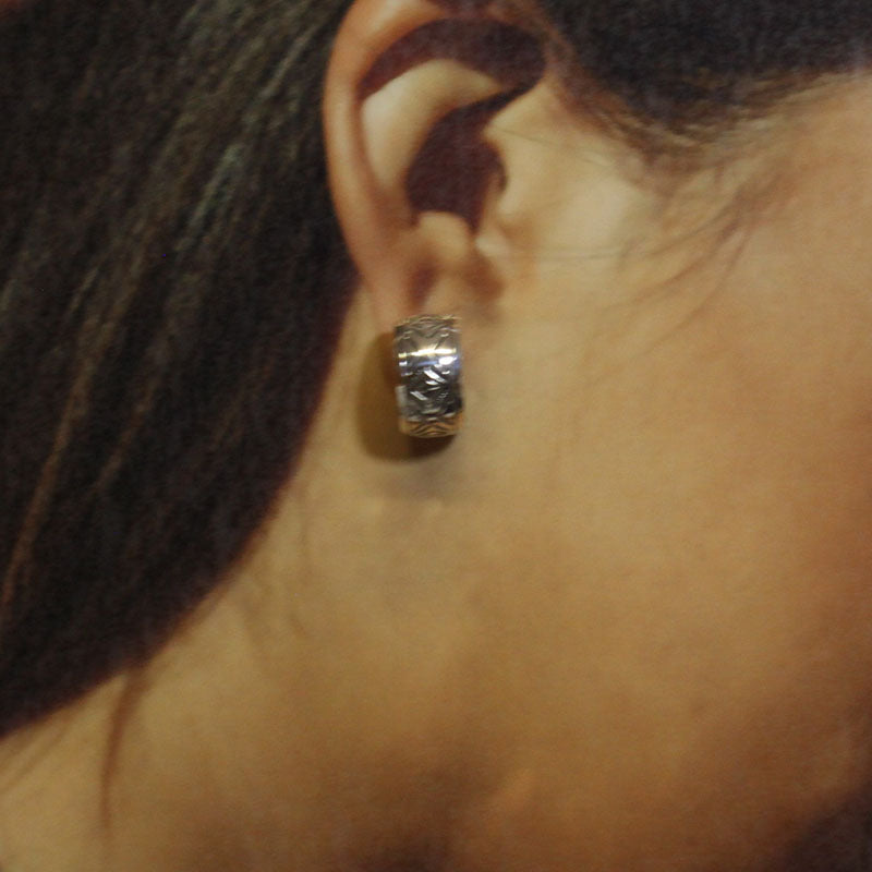 Boucles d'oreilles en argent par les Navajos