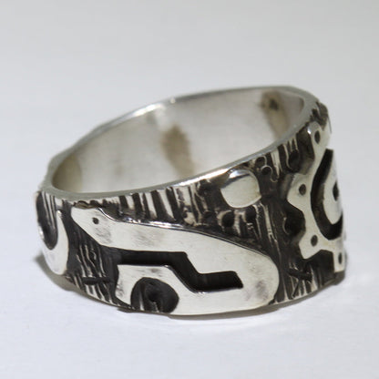 Bague Petroglyphe par Kee Yazzie - Taille 10