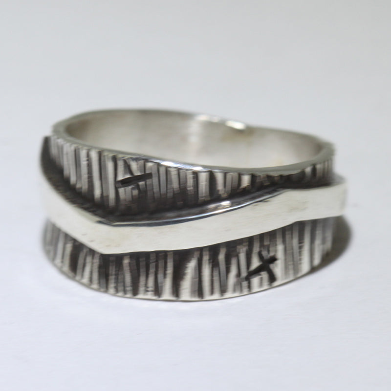 Anillo de plata por Kee Yazzie - Talla 9