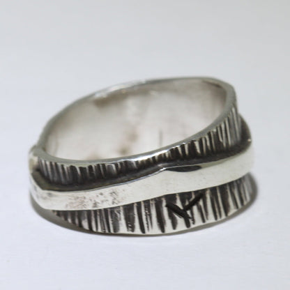 Anillo de plata por Kee Yazzie - Talla 9