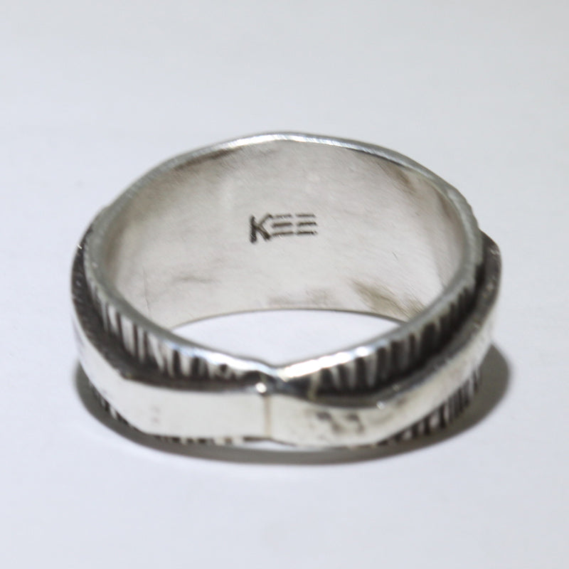 Anillo de plata por Kee Yazzie - Talla 9