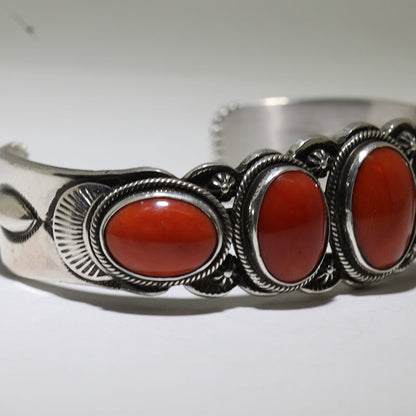 Coral Bracelet by Steve Arviso 5-1/4"