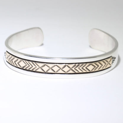 14K/Silver Bracelet by Bruce Morgan 6-1/4"