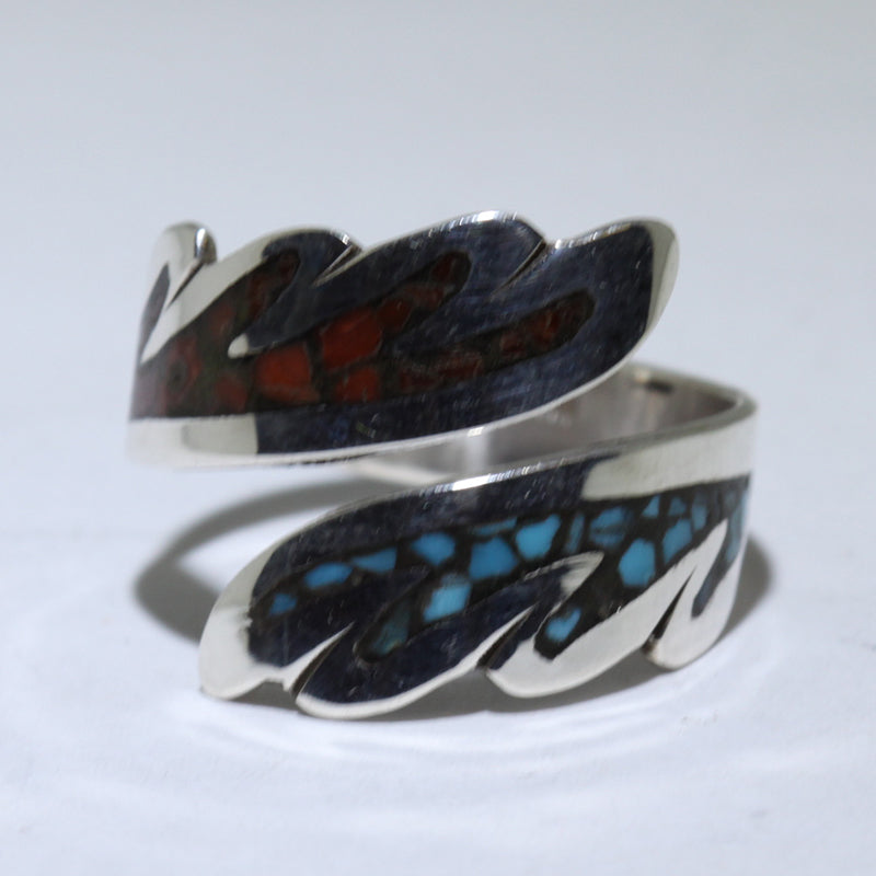 Inlay-Ring von Navajo - Größe 8