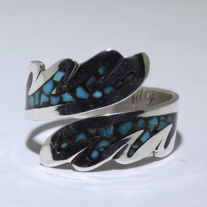 Bague incrustée par les Navajo - Taille 9