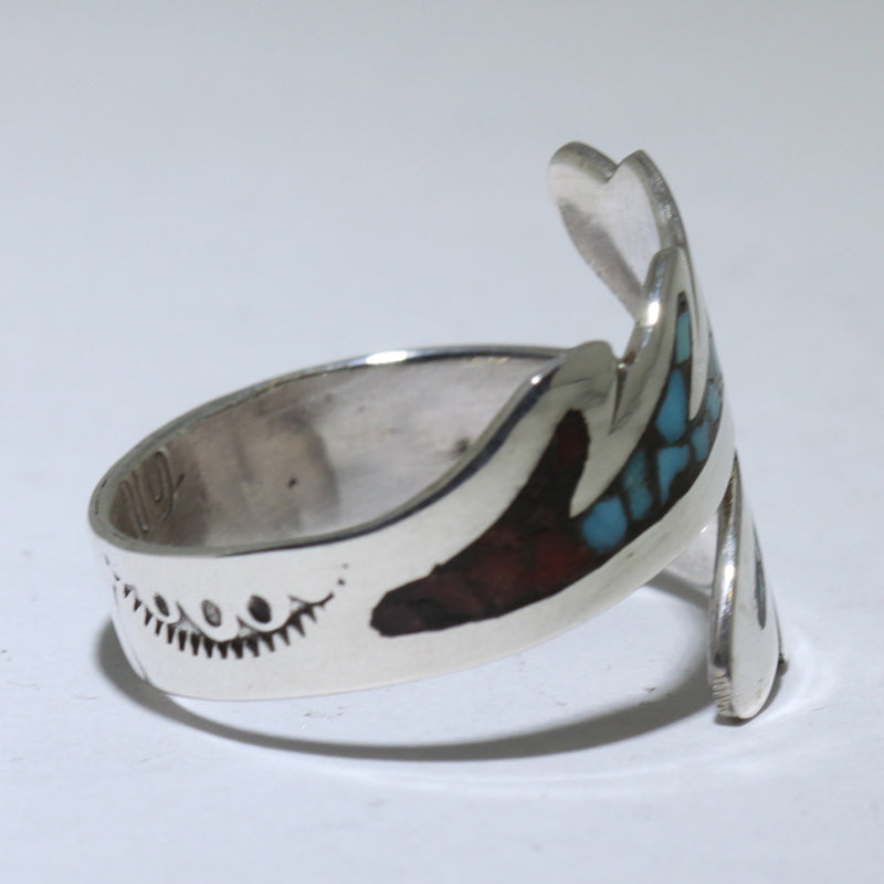 Bague incrustée par les Navajo - Taille 9