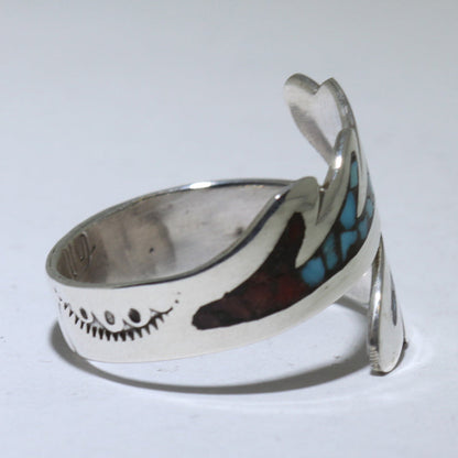 Inlay-Ring von Navajo - Größe 9