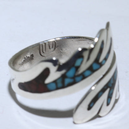 Bague incrustée par les Navajo - Taille 9