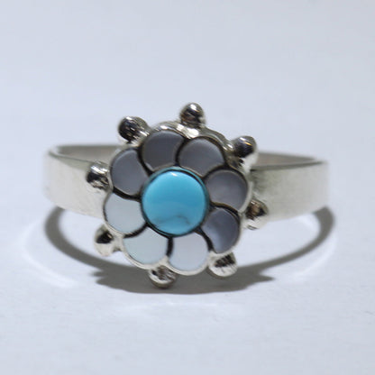 Bague incrustée par Zuni - Taille 7