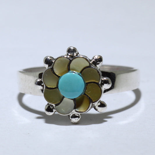 Bague incrustée par Zuni - Taille 8