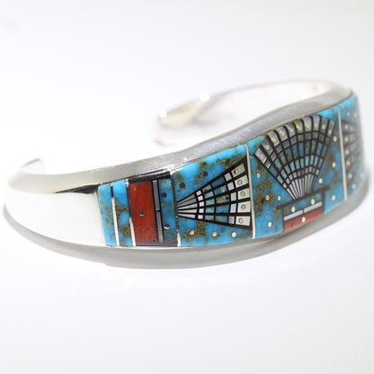 Micro Inlay Bracelet by Erwin Tsosie 5-1/2"