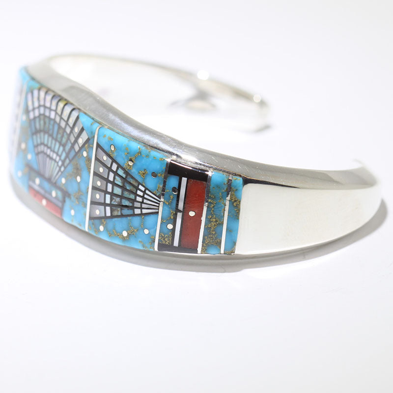 Micro Inlay Bracelet by Erwin Tsosie 5-1/2"