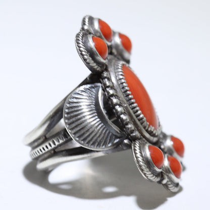 Anillo de Coral por Steve Arviso - Talla 7.5