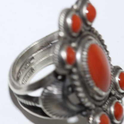 Anillo de Coral por Steve Arviso - Talla 7.5