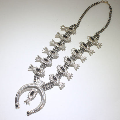 Silver squash blossom neckalace by Navajo