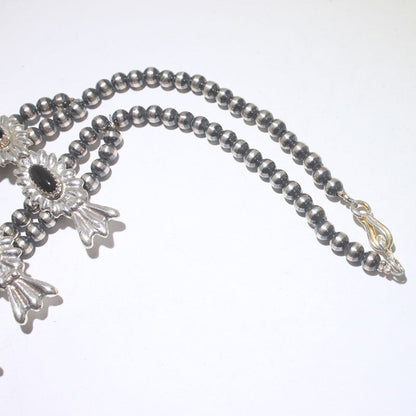 Серебряное ожерелье "Squash Blossom" от Навахо