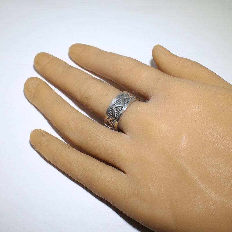 达雷尔·卡德曼的银戒指 - 12.5号